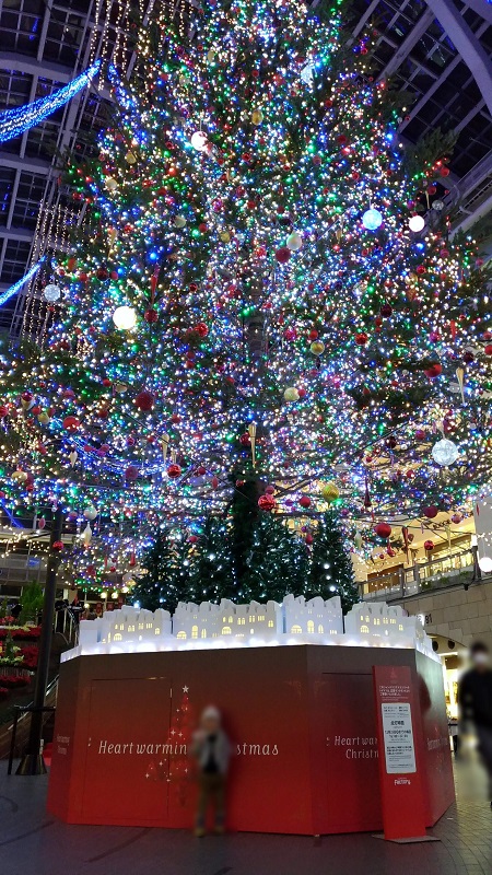 サッポロファクトリーのジャンボクリスマスツリーも点灯中